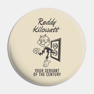 Reddy Kilowatt - Vintage Retrocolor Black Pin