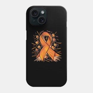 Multiple Sclerosis Awareness Resilience Puzzle Orange Ribbon Phone Case