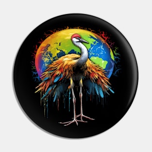 Whooping Crane Earth Day Pin