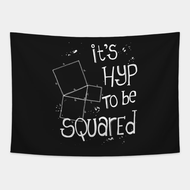 It's Hyp to be Squared (white) Tapestry by funmaths