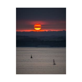 Sunset Sailing Plymouth Sound T-Shirt