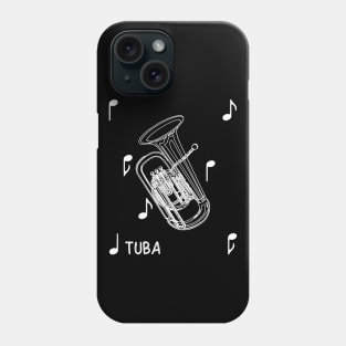 Musical Notes Tuba Phone Case