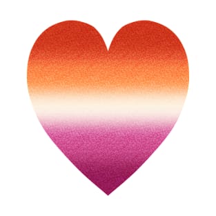 Gradient Lesbian Pride Heart T-Shirt