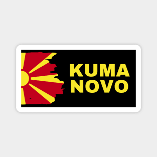 Kumanovo City with North Macedonia Flag Design Magnet