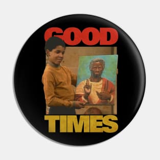 VINTAGE GOOD TIMES JESUS BLACK HISTORY Pin