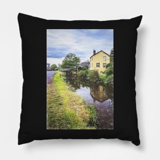 Approaching Brecon By Canal Digital Art Pillow