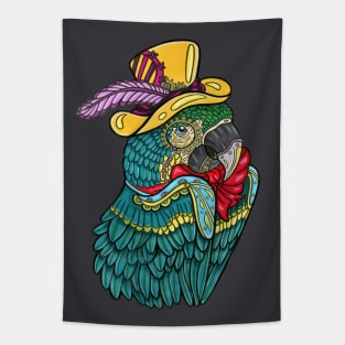 Steampunk Macaw Tapestry