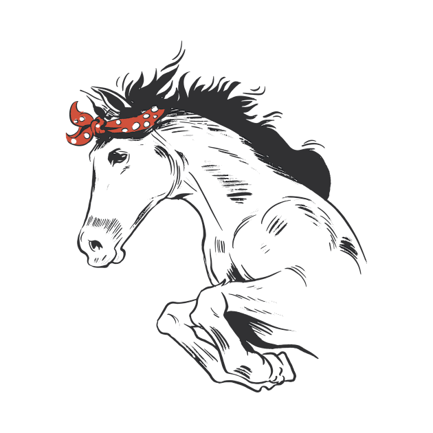 Bandana wild horse by franksuharkless