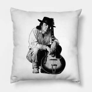 Retro Stevie Ray Vaughan Pillow