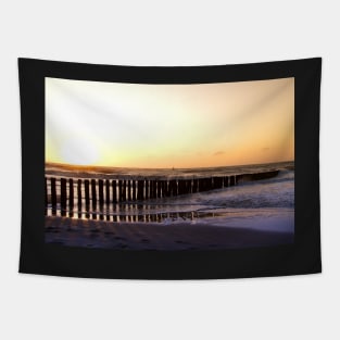 sunset at the beach Tapestry