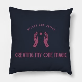 WITCHY WICCAN FASHION WITCHY AND PROUD Pillow