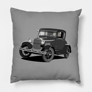 Model A Ford in black Pillow