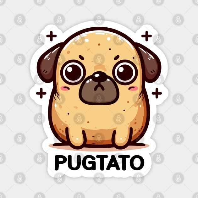 Pugtato Potato Pug Magnet by CraftingHouse's Design