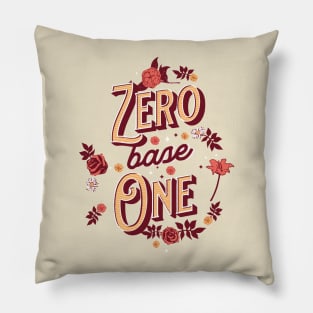 Zerobaseone zb1 typography text zerose | Morcaworks Pillow