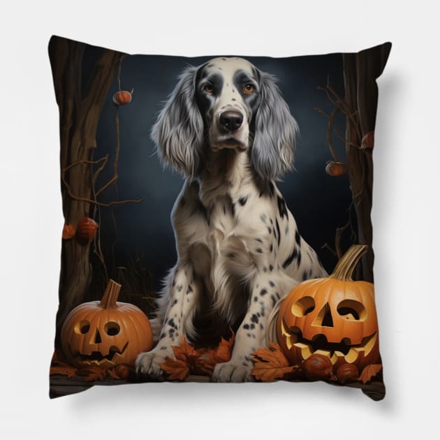 English setter Halloween Pillow by NatashaCuteShop