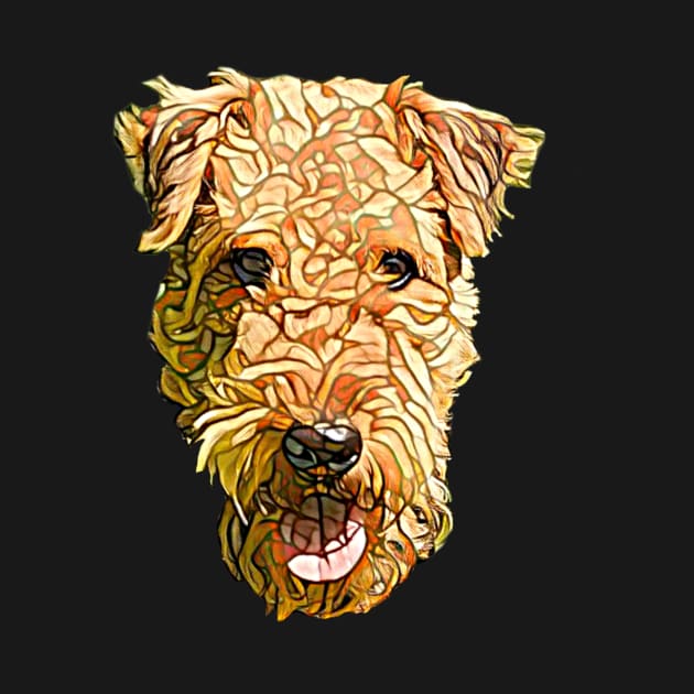 Airedale Terrier Face by DoggyStyles