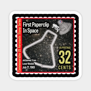 US STAMP FIRST PAPERCLIP IN SPACE Magnet