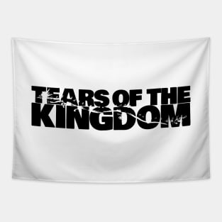 Tears of the Kingdom Dragon Awesome Black Typography Tapestry