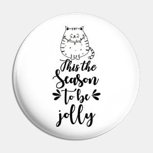 Christmas quotes with cute cat design Pin