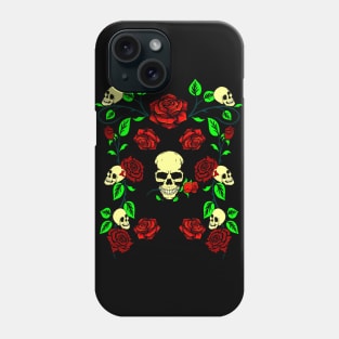 Skull N Roses Ornament Phone Case