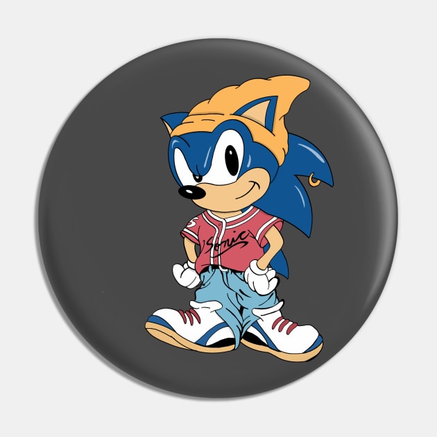 Sonic Hip Hop Vintage Recreation Pin by Oh Hey It’s Mikes Stuff