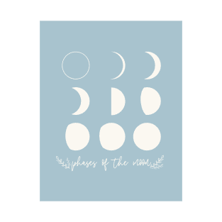 Moon Phases - Blue T-Shirt