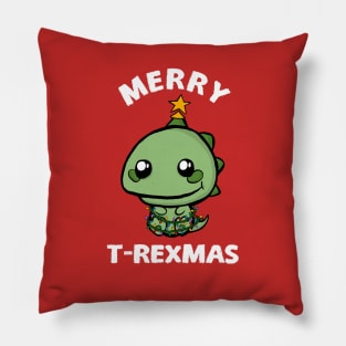 Merry T-Rexmas! - cute funny christmas design Pillow