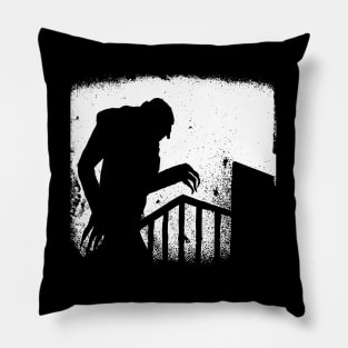 Nosferatu Vampire Silhouette Pillow