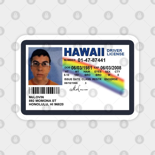 McLovin license Drive Magnet by Vamp Pattern