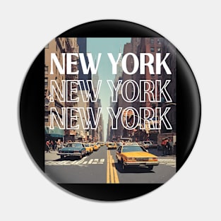 new york retro car street nyc Pin