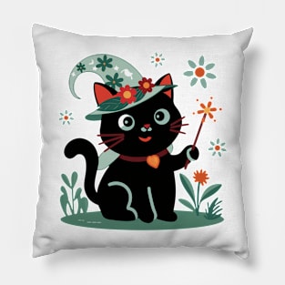 Black Cat Gnome Pillow