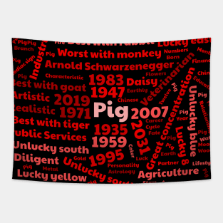 Year of the pig Tapestry