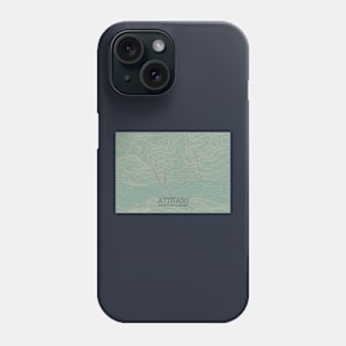 Attitash Contour Topography Map Phone Case