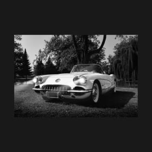 1960 Corvette C1 - Black White T-Shirt