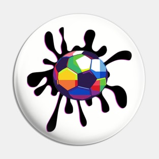 Soccer Ball Retro Graphic Art Design GiftS Pin