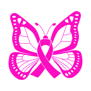 Pink Butterfly Awareness Ribbon T-Shirt