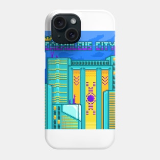 Caeruleus City Pixel Art Phone Case