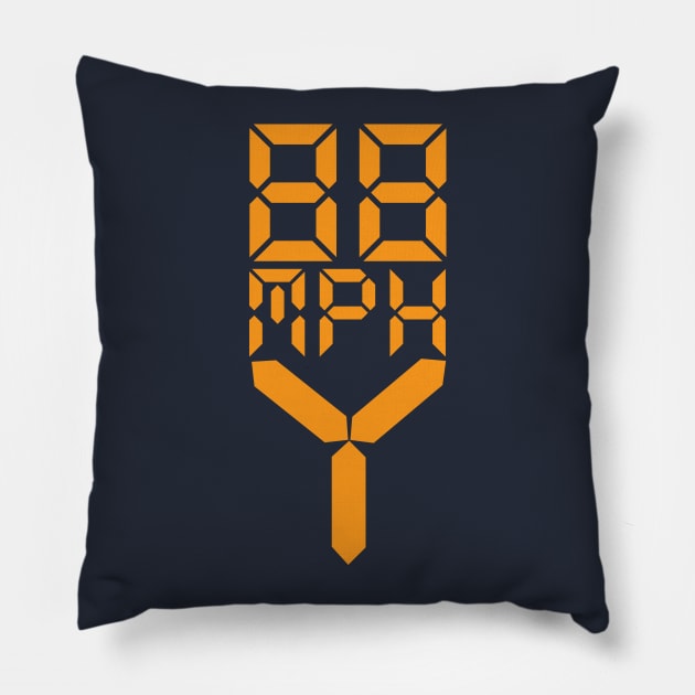 88 MPH The Speed of Time travel Pillow by Meta Cortex