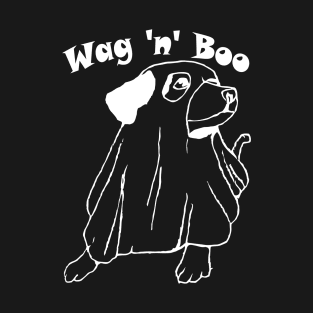 Wag and boo halloween dog T-Shirt