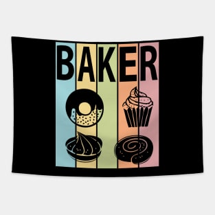 BAKER PASTEL COLORS DESSERTS PASTRY CHEF BAKING LOVER TRENDY Tapestry