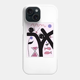 Kids Separated by Arrow Stick Figure Phone Case