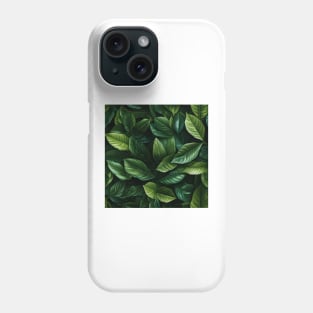 Green Leaves Pattern 10 Phone Case