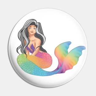 Rainbow Mermaid Pin