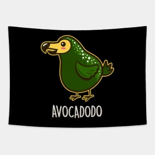 Funny Kawaii Avocado Guacamole Cute Dodo Bird Cartoon Tapestry