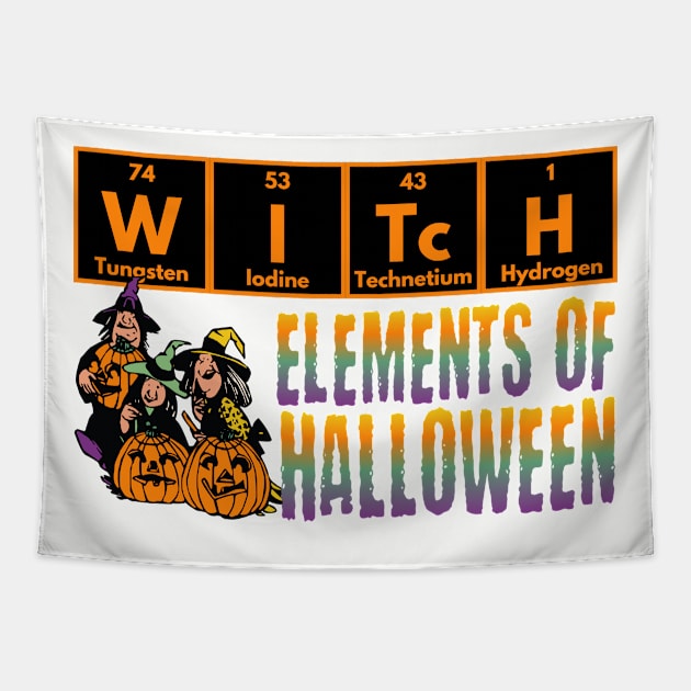 WITcH Periodic Table of Elements design Tapestry by Luxinda