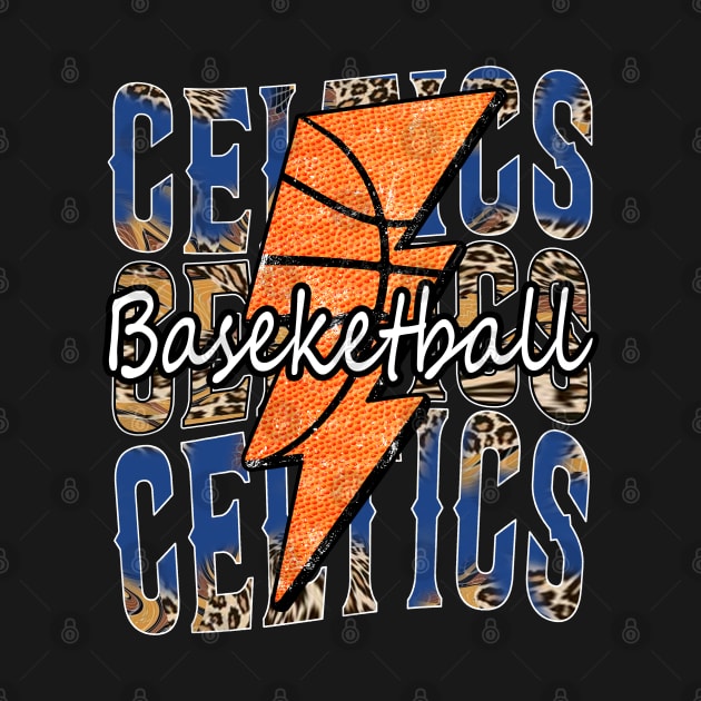 Graphic Basketball Celtics Proud Name Vintage by Irwin Bradtke