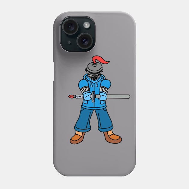 Cool knight cool pose Phone Case by Andrew Hau