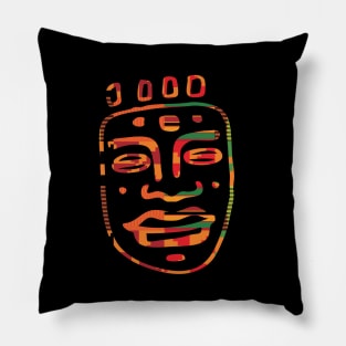 African Tribal Design with Kente Pattern Pillow