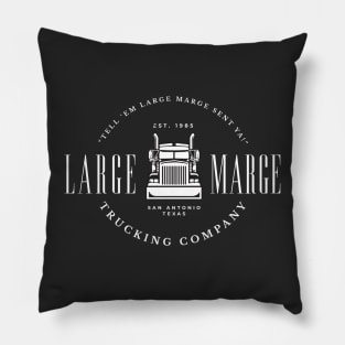 Large Marge Trucking Company - modern vintage logo Pillow
