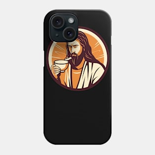 Christian Jesus Drinking Tea Phone Case